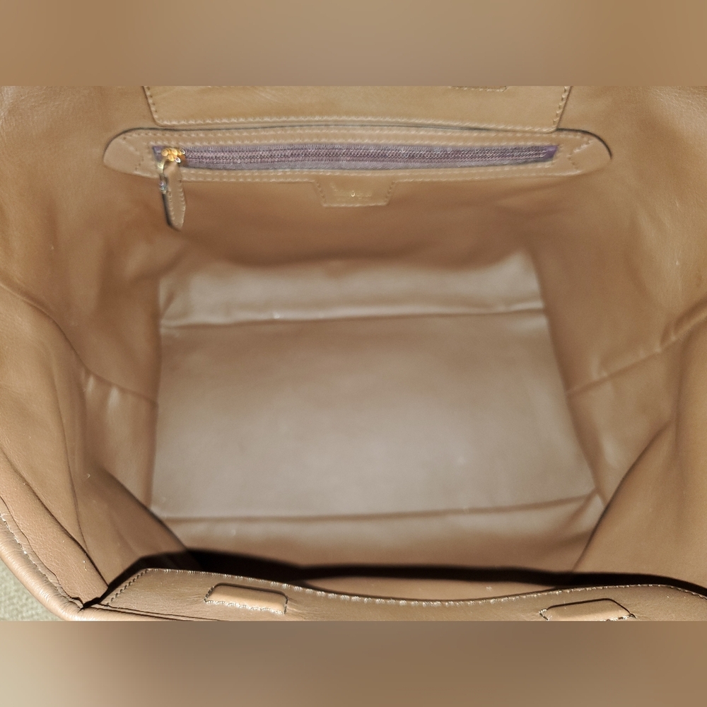 MaxMara Italy Canvas Brown Leather Trim Tote bag - Picture 4 of 8